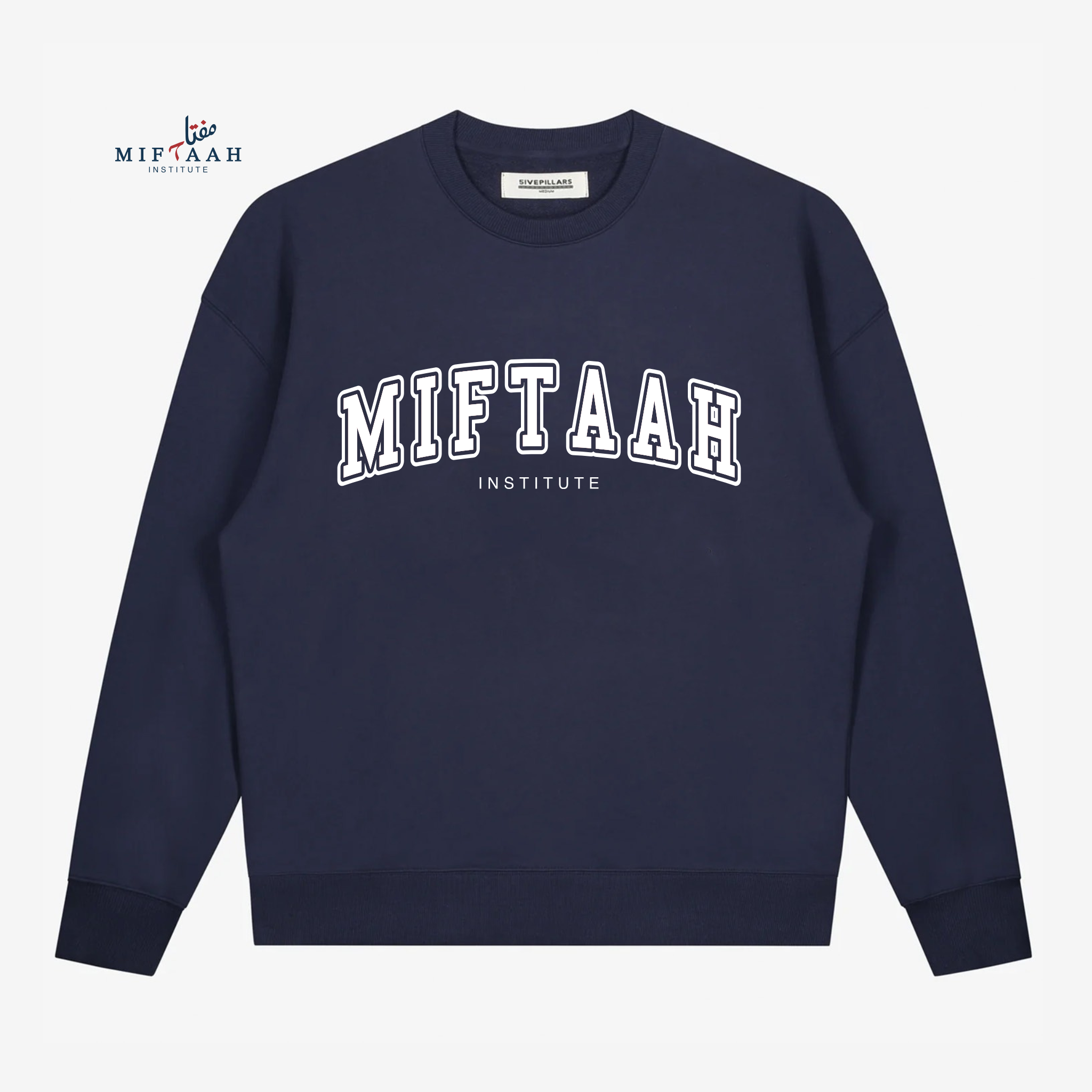 Miftaah Collegiate Crewneck - Navy Blue