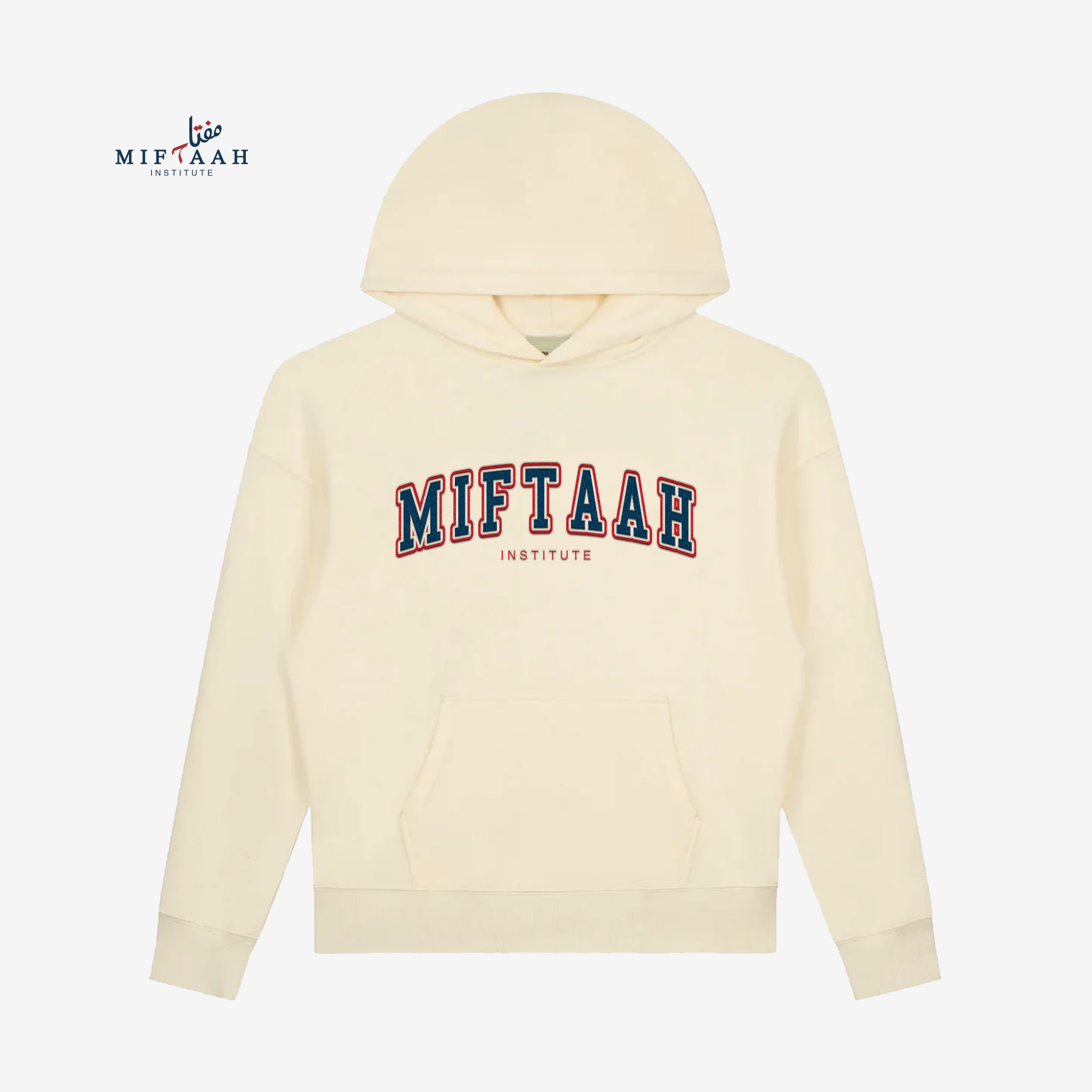 Miftaah Collegiate Hoodie – Cream