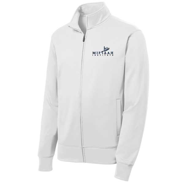 Miftaah White Training Zip w/ Blue Accents
