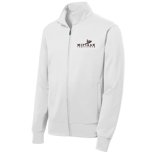 Miftaah White Training Zip w/ Red Accents