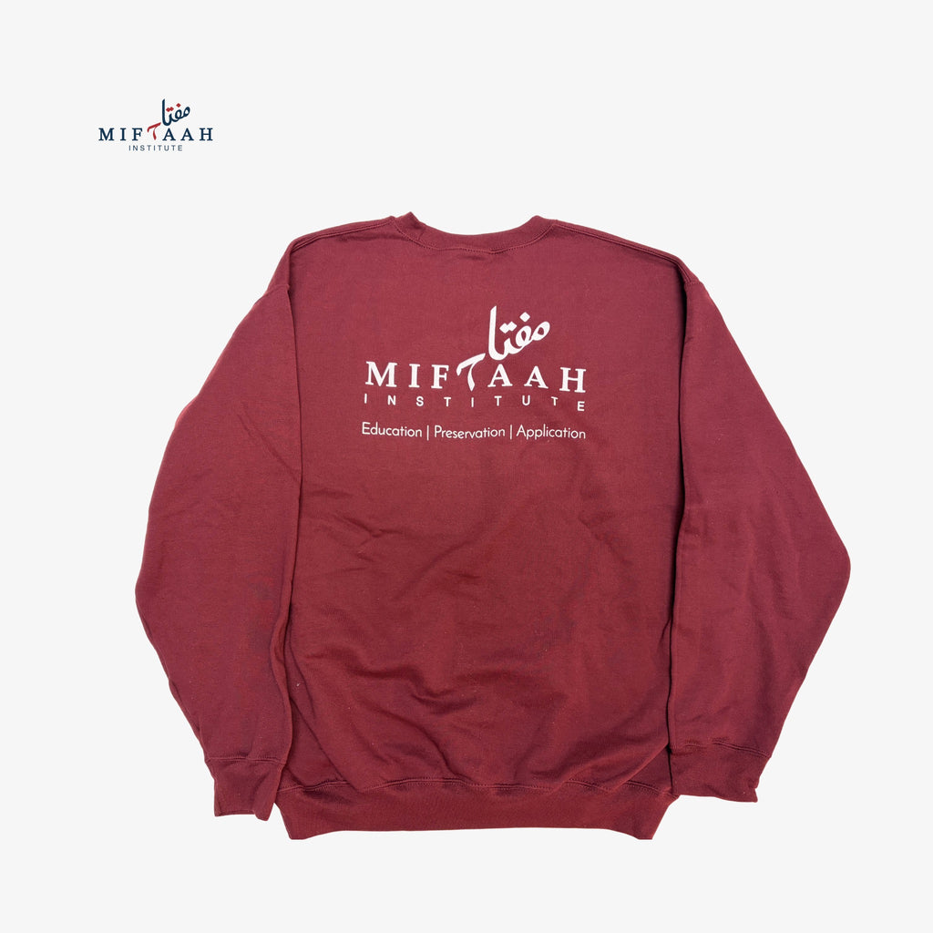 Miftaah Maroon Crew Neck